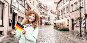 A girl enjoying student life in Germany