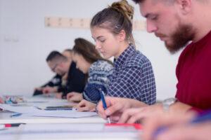 International students studying at a top university in Germany